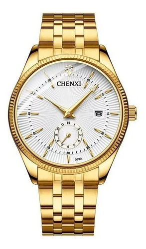 Relógio Masculino Original Dourado Casual A Pronta Entrega