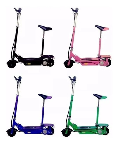 Patineta Scooter Eléctrica Monopatín Teksilver Silla Niños