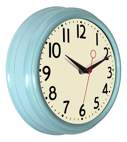 Lumuasky Reloj De Pared Retro De 9.5 Pulgadas, Diseo Vintage