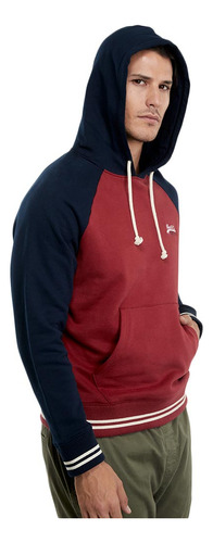 Sudadera Rojo Y Azul Con Capucha Next&co Para Hombre