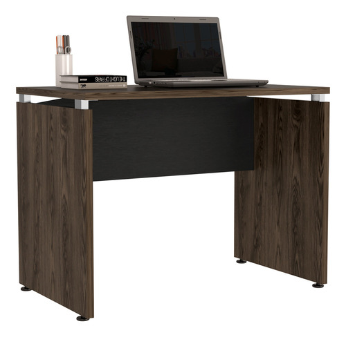 Mesa Escritorio Home Office M100x75x60 Rta Wengue Coñac Color Coñac Wengue