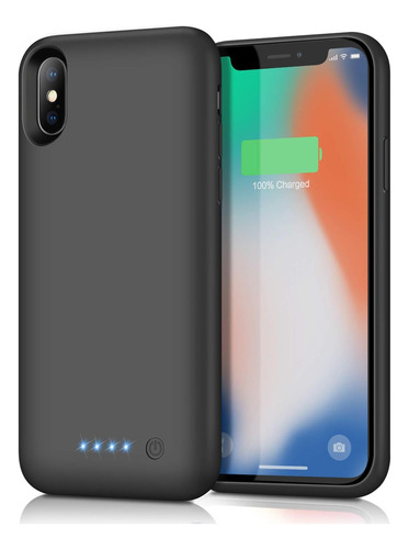 Funda Cargadora Para iPhone XS/x Feob 6.5k Black