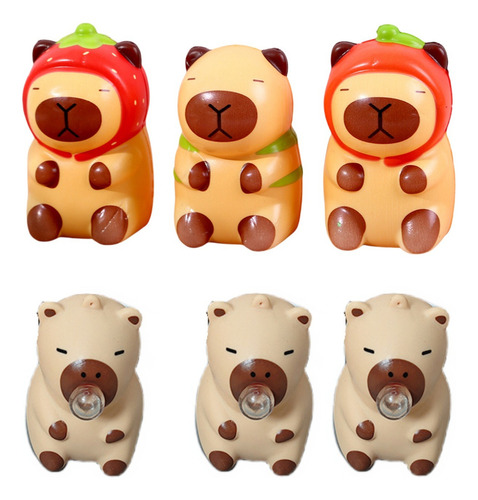 Juguete Para Apretar El Estrés De Squishy Capibara 6pcs