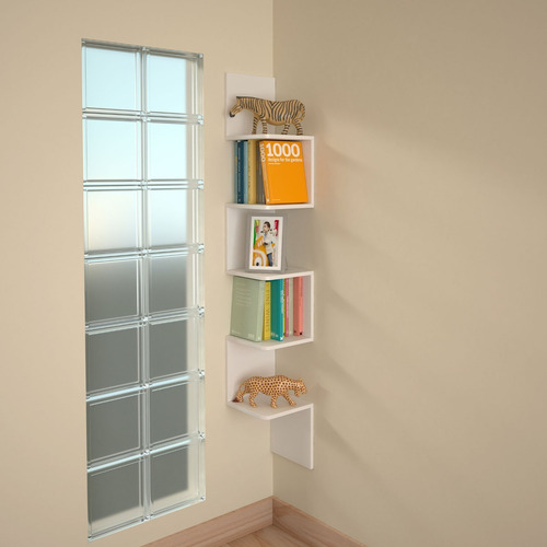 Prateleira Nicho Canto Grande Decorativo 158x25 Branco
