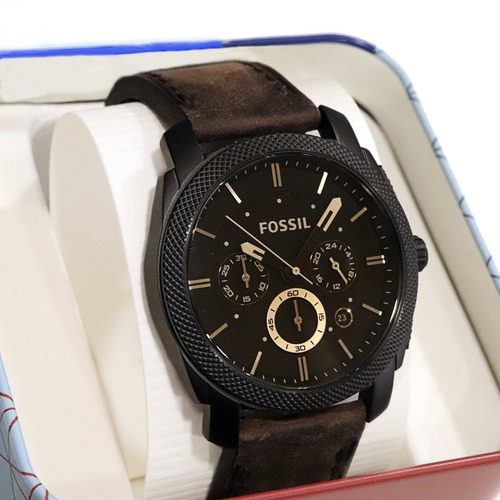 Relógio Fossil Analógico Ffs4656/z Fs4656 Couro Marrom Nf-e