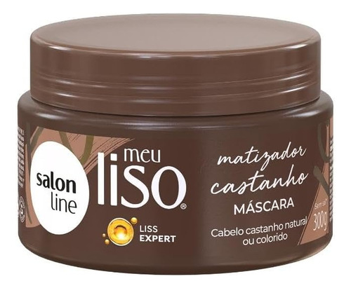 Salon Line, Meu Liso, Máscara Matizador Castanho Vegano 300g