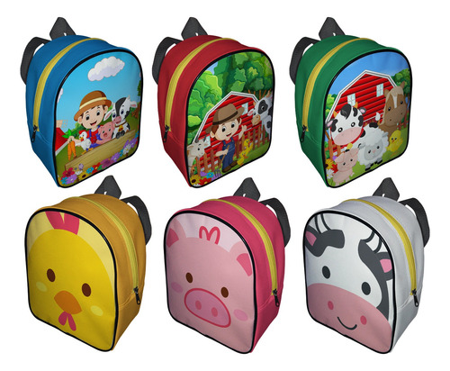 5 Mochilas Bolos Dulceros Personalizadas Granja Fiestas