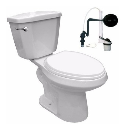 Set De Baño Poceta Wc Blanca Venceramica Con Herraje Univ Ne