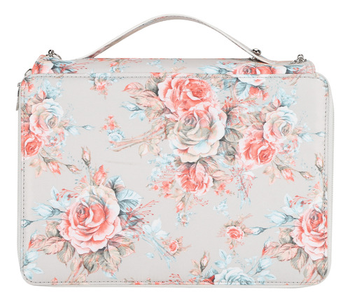 Estuche Para Lápices Con Estampado De Rosas, Multicapa, Con