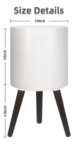 Maceta De 10 Pulgadas Con Patas, Planta Moderna, Con Drenaje
