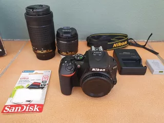 Cámara Reflex Nikon D5600 Vr Kit 18-55 + Lente 70-300