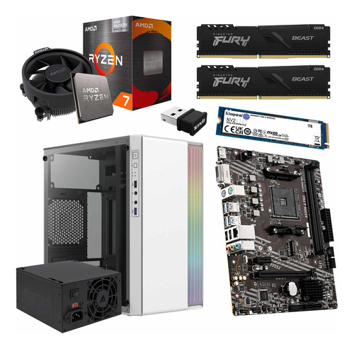 Kit Pc Gamer Monitor 27 Ryzen 7 5700g Ram 32gb Ssd 1tb Wifi