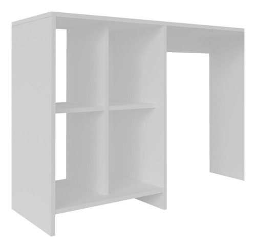 Escrivaninha 110cm Com Nichos Multimóveis Cr25208 Cor Branco