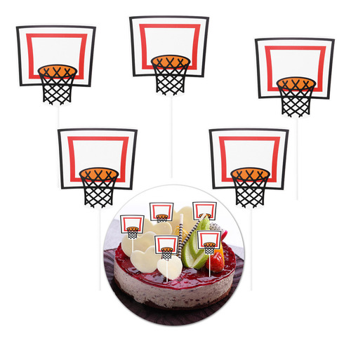 Juego De 5 Unidades Para Decoración De Fiestas De Baloncesto