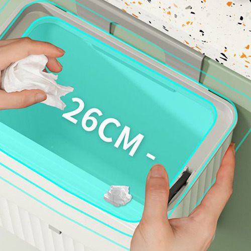 Cubo De Basura De Plástico Para Colgar En La Pared Con Tapa