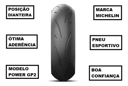 Pneu Michelin 916 120/70-17 Power Gp2 Tracer 900 Gt Abs