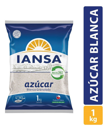 Azúcar Blanca Iansa Granulada 1 Kg