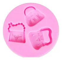 Comprar Molde Silicona X3 Carteras Bolso Mujer Repostería Porcelana