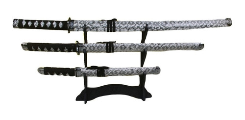 Kit 3 Espadas Katana Samurai Ninja Conjunto Decorativas