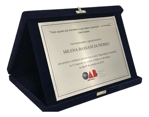 Placa De Homenagem Oab / Advogado