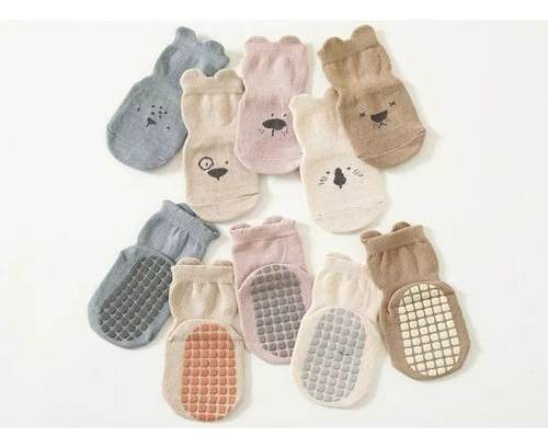 Calcetines Algodón Bebe Antiderrapantes 10 Pares