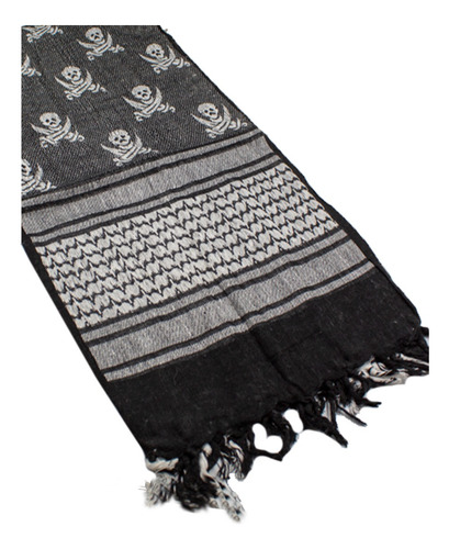 201-p Shemagh 100% Algodón Pirate Marca Condor Neg/blanco Pirate Unitalla