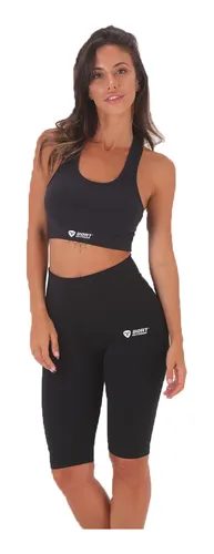 Conjunto Deportivo Mujer Calza Biker + Top Deportivo Lycra