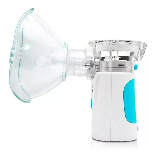 Nebulizador sem fio de rede G-Tech Nebmesh I branco e azul-celeste