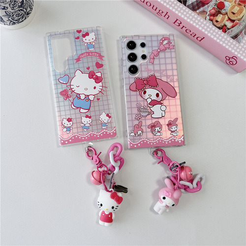 Rosa Hello Kitty S22/s23/s24 Serie Protector De Teléfono