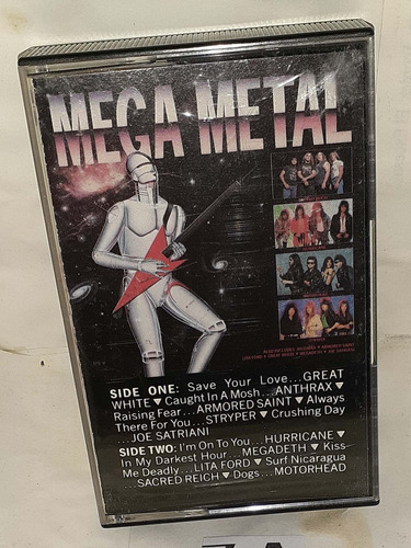 Various  Mega Metal Cassette Varios Ántrax/megadeth/motor