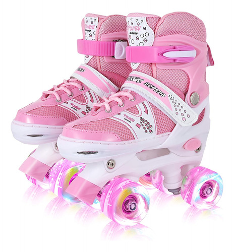 Roller Skates For Girls And Kids, 4 Sizes Adjustable Roller 