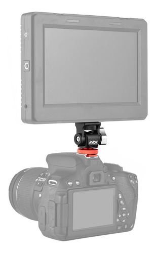 Imagem 9 de 9 de Andoer Mini Monitor Mount Tripé Cabeça Cold Shoe Adapter
