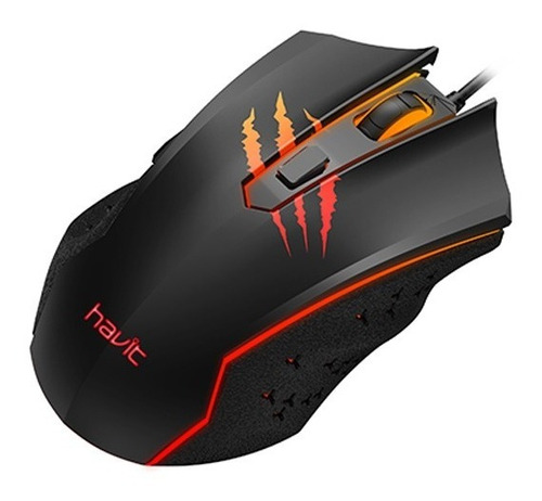 Mouse Gamer Optico Usb 6 Botones Havit Ms1027 Led 8785a