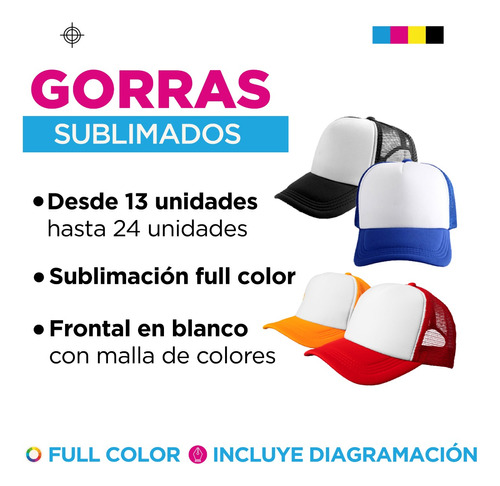 Gorras Sublimadas 100% Personalizadas En Full Color 