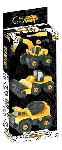 Set X 3 Carros De Construcción Desarmables Oxc24149