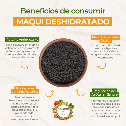 Maqui Deshidratado 500grs.