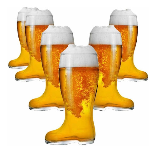 Copo De Cerveja Chopp Bota Stiefel M Kit 6 Pcs