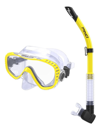 Set Snorkeling Pino Patagonia Mascara Buceo Kit Combo Color Amarillo