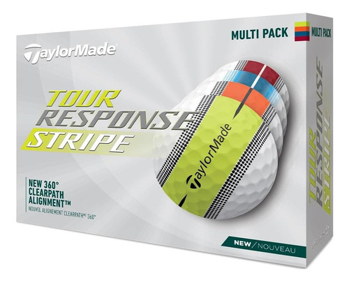 Taylormade Tour Response Stripe Multi Golf Ball, 2023