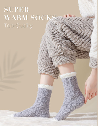 Calcetines Para Mujer, Cálidos Y Suaves Y Esponjosos,