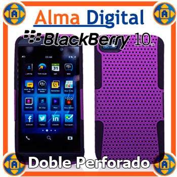 Forro Doble Perforado Blackberry Z10 Estuche Funda Z 10