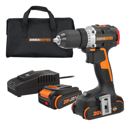 Furadeira Sem Fio Worx Nitro 20v Wx130l Com Motor Sem Escova