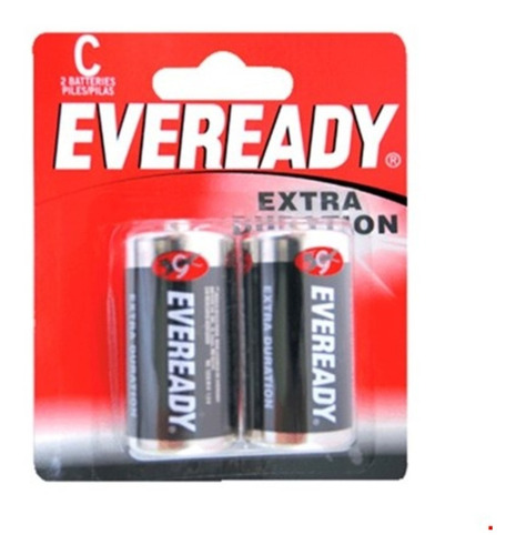 Blister Pilas Alcalina Carbon  Eveready C 2 Piezas Surtek