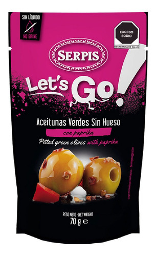 Aceitunas Serpis Verdes con Paprika 70g