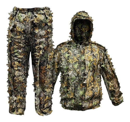 Conjunto De 3d Ghillie Jaqueta De Caça Calça Camuflagem