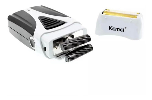 Maquina Afeitadora Shaver Kemei Km-3383 Recargable Lithium Color Gris