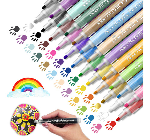 Juego De Rotuladores Y Pintura, Bolígrafos De Colores Acríli