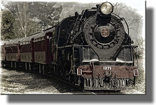 Tren Locomotora Imagen Sobre Lona, La Pared Arte Decoración,