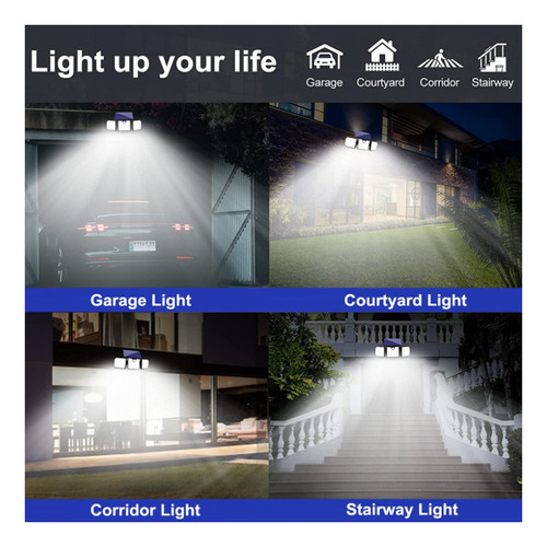 3 Luzes De Parede Com Sensor De Movimento Principal Para