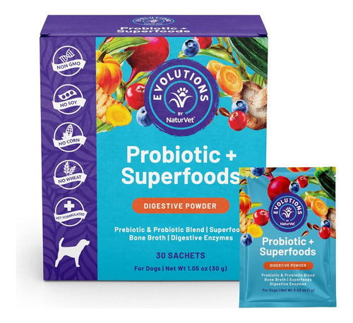 Probióticos Y Superalimentos Naturvet 30 Sachets